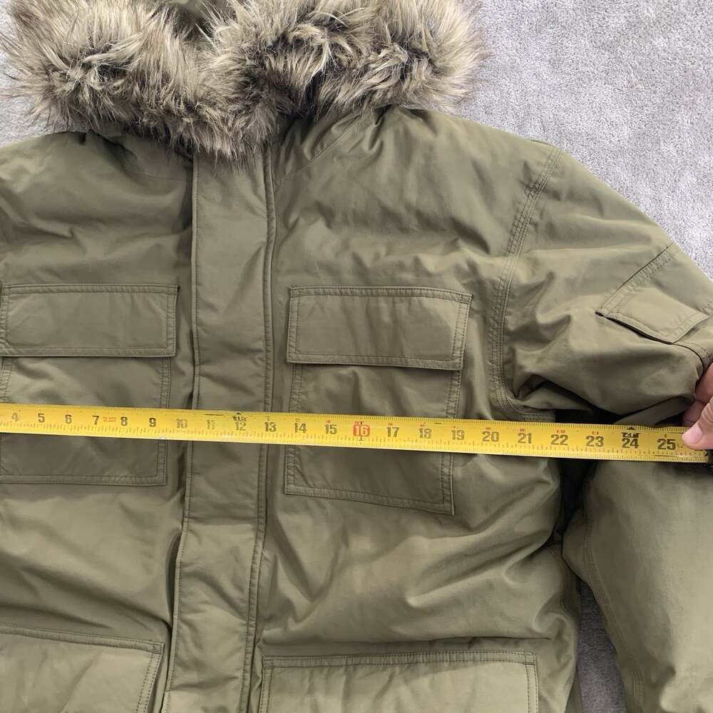 Carhartt Kalkaska Down Snorkel Parka Mens Medium Quilt Lined Army Green Gorpcore - Picture 3 of 13